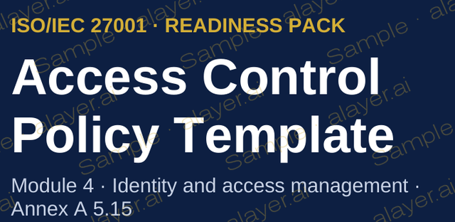 Cover title of Access Control Policy Template