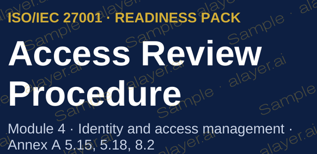 Cover title of Access Review Procedure