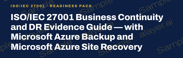 Cover title of Business Continuity and Disaster Recovery (DR) Evidence Guide