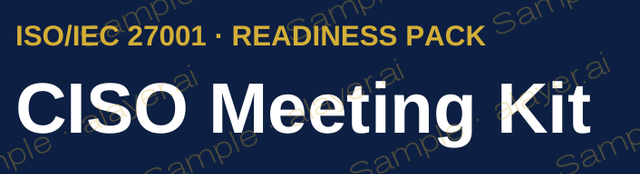 Cover title of CISO Meeting Kit