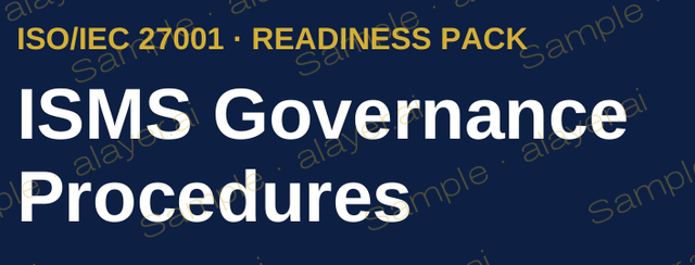 Cover title of ISMS Governance Procedures