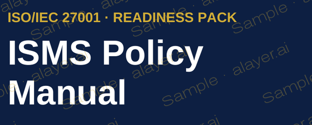 Cover title of ISMS Policy Manual