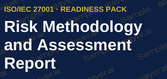 Cover title of Risk Methodology and Assessment Report