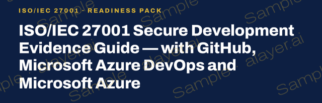 Cover title of Secure Development Evidence Guide