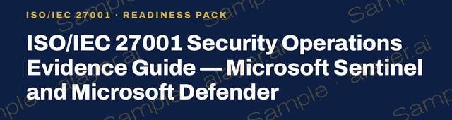Cover title of Security Operations Evidence Guide